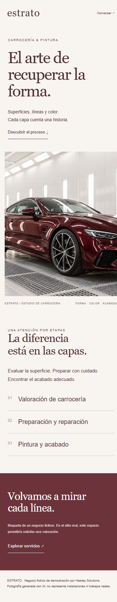 Diseño aprobado de Estrato en celular