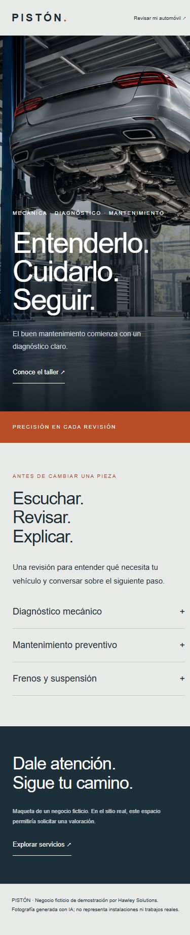 Diseño aprobado de Pistón en celular